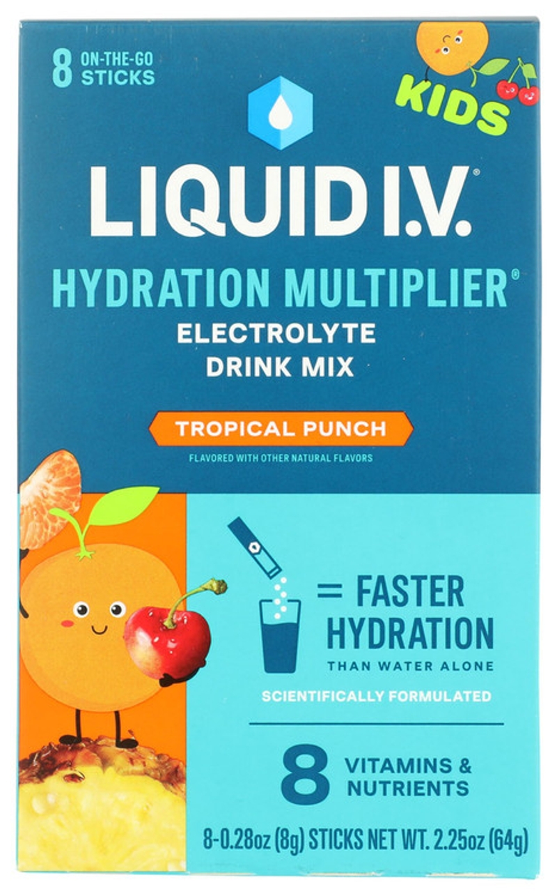 LIQUID IV Tropical Punch Kids Hydration Mix 8 Count 0.28 OZ
