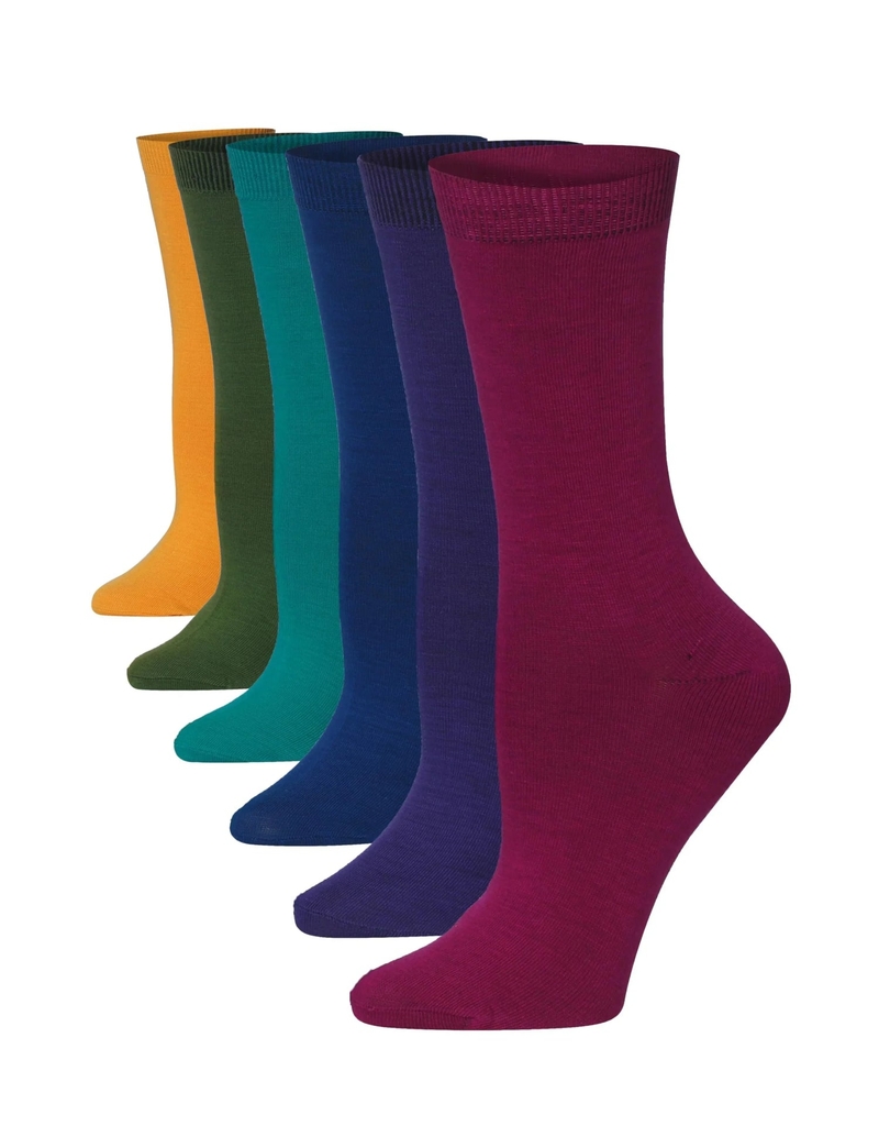 Turtlesegg.com: Vivid Crew Dress Socks 6-Pack | Bold Colors & Comfort