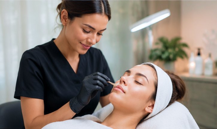 Full Face Waxing Service for Smooth, Clean Facial Hair Removal - Beauty & Spas by Pampered Peach Wax Bar Naples