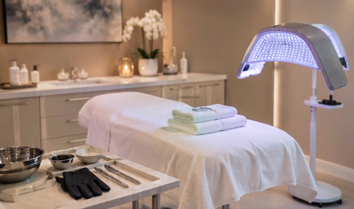 Dermaplaning Facial with LED Light Therapy by Pampered Peach Wax Bar Naples, FL - Beauty & Spas by Pampered Peach Wax Bar Naples