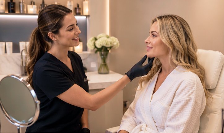 Dermaplaning Facial with LED Light Therapy by Pampered Peach Wax Bar Naples, FL - Beauty & Spas by Pampered Peach Wax Bar Naples